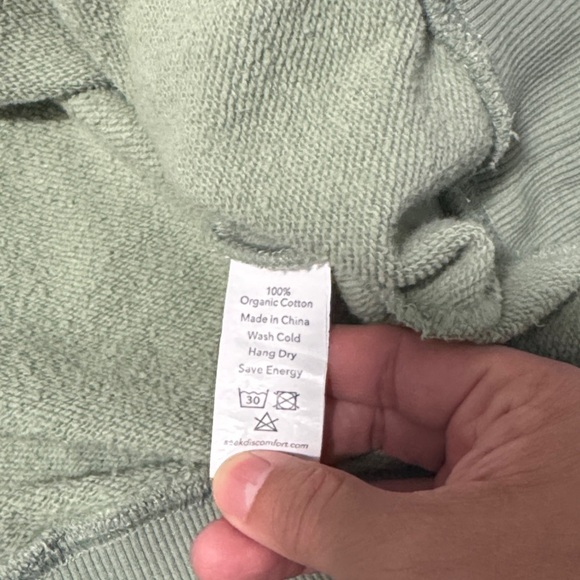Seek Discomfort Women’s S Sage Green Crewneck Sweatshirt Organic Cotton Pullover - Picture 6 of 10